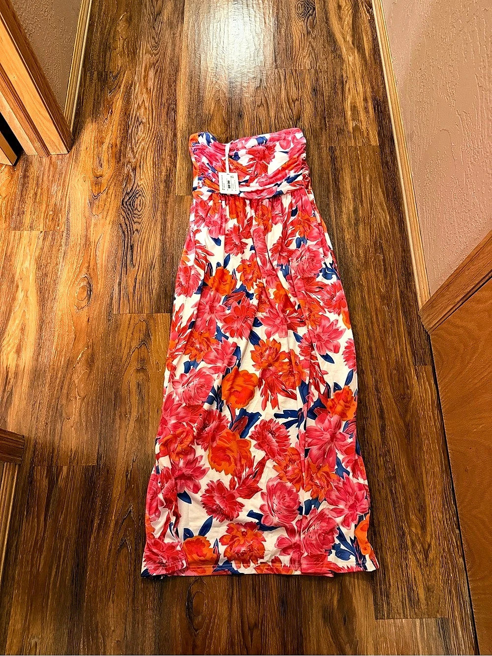 Grace Karin  Floral Maxi Dress in Red & White NWT